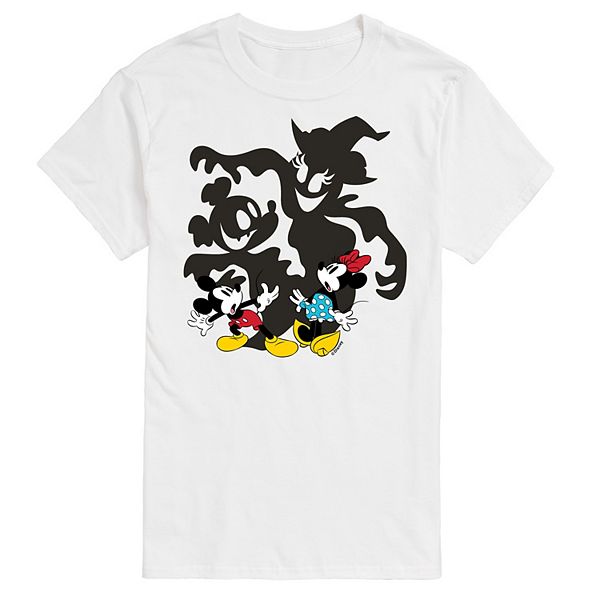 Disney's Big & Tall Mickey Minnie Scared Graphic Tee