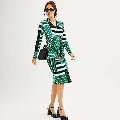 Women's Nine West Midi Wrap Dress