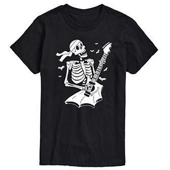 Big & Tall Skeleton Guitar Graphic Tee