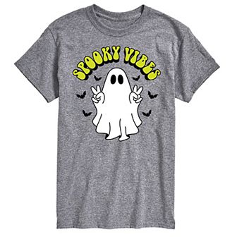 Big & Tall Spooky Vibes Ghost Graphic Tee