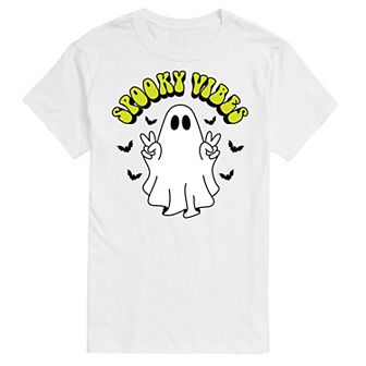 Big & Tall Spooky Vibes Ghost Graphic Tee