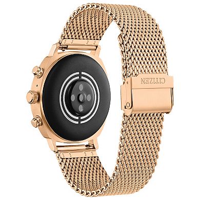 Citizen CZ Smart 41mm Rose Gold Casual Smartwatch with Stainless Steel Mesh Bracelet