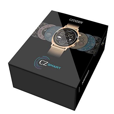 Citizen CZ Smart 41mm Rose Gold Casual Smartwatch with Stainless Steel Mesh Bracelet