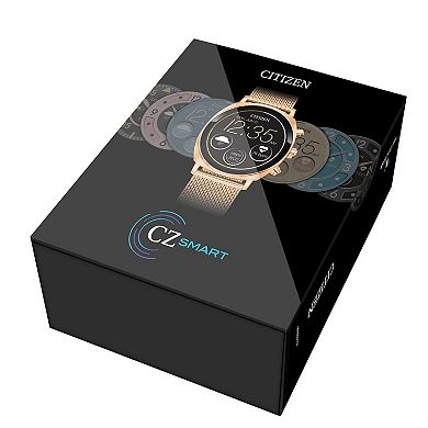 Citizen CZ Smart 41mm Rose Gold Casual Smartwatch with Stainless Steel Mesh Bracelet