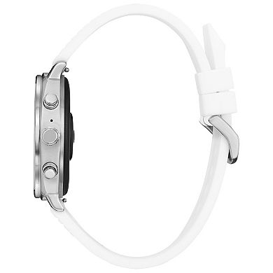 Citizen CZ Smart Touchscreen Unisex Stainless Steel Smart Watch with White Silicone Strap - MX100-28X