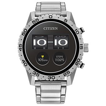 Citizen CZ Smart 45mm Stainless Steel Sport Smartwatch with Stainless Steel Bracelet
