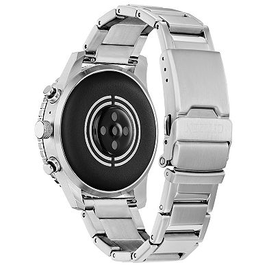 Citizen CZ Smart 45mm Stainless Steel Sport Smartwatch with Stainless Steel Bracelet