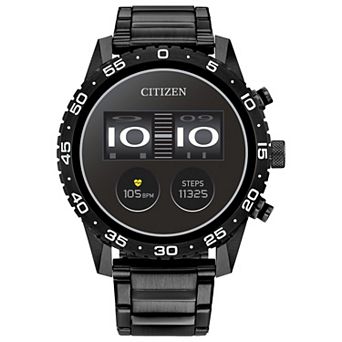 Citizen CZ Smart Touchscreen Unisex Black Stainless Steel Sport Smart Watch - MX1017-50X