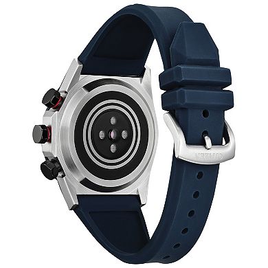 Citizen CZ Smart Unisex Stainless Steel Hybrid Smart Watch with Blue Silicone Strap - JX2008-06E