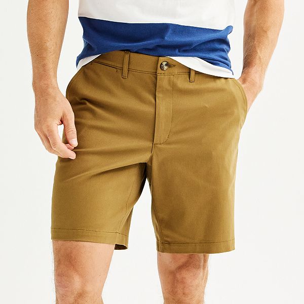 Men's Sonoma Goods For Life&reg; Flexwear Flat Front Shorts - Dark Khaki (30)