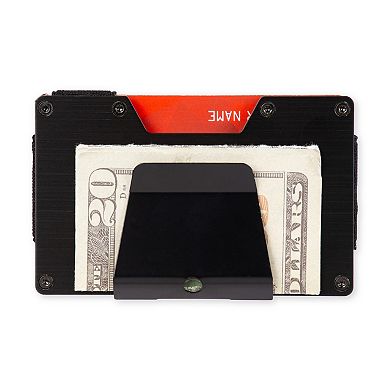 Men's Exact Fit RFID-Blocking Hardside Expandable Card Case Wallet with Money Clip
