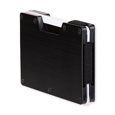 Men's Exact Fit RFID-Blocking Hardside Expandable Card Case Wallet with Money Clip