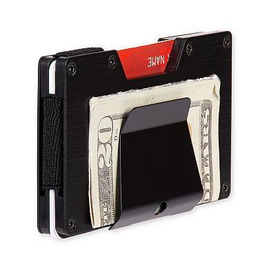 Men's Exact Fit RFID-Blocking Hardside Expandable Card Case Wallet with Money Clip