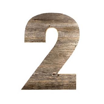 Rustic Large 16 in Decorative Monogram Wood Number