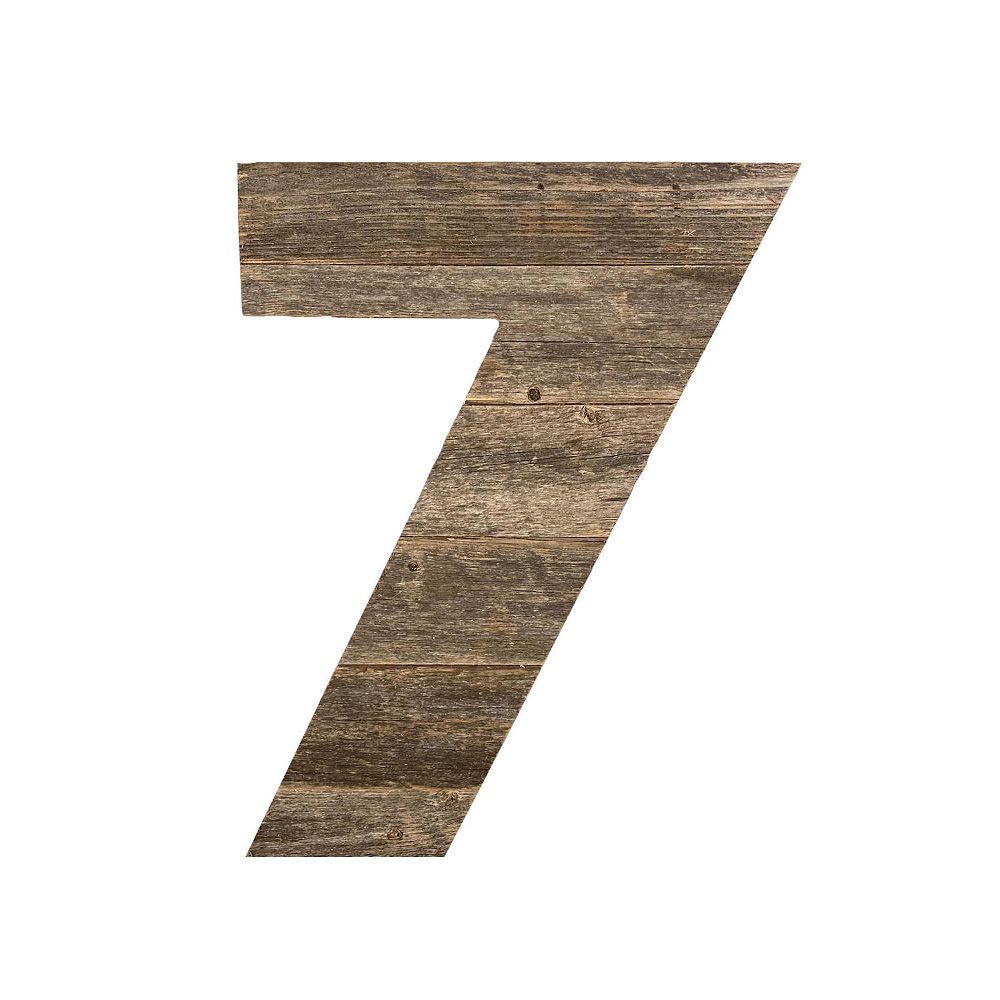 Rustic Large 16 in. Decorative Monogram Wood Number