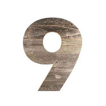 Rustic Large 16 in Decorative Monogram Wood Number