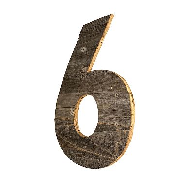 Rustic Large 16 in. Decorative Monogram Wood Number