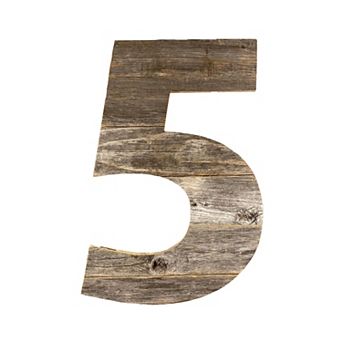 Rustic Large 16 in Decorative Monogram Wood Number