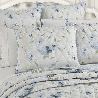 Five Queens Court Cecile Floral Quilt or Quilted Sham