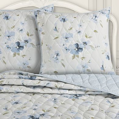 Five Queens Court Cecile Floral Quilt or Quilted Sham