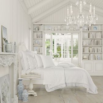 Five Queens Court Sloane Lace Trim Quilt or Quilted Sham