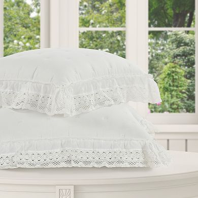 Five Queens Court Sloane Lace Trim Quilt or Quilted Sham