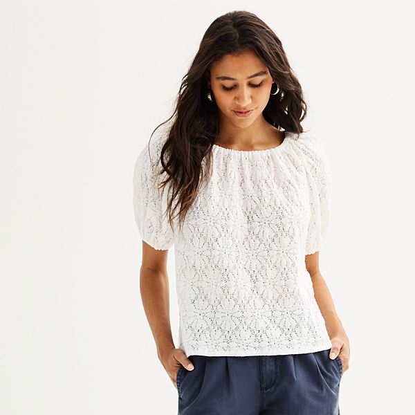 Kohls womens peasant tops on sale