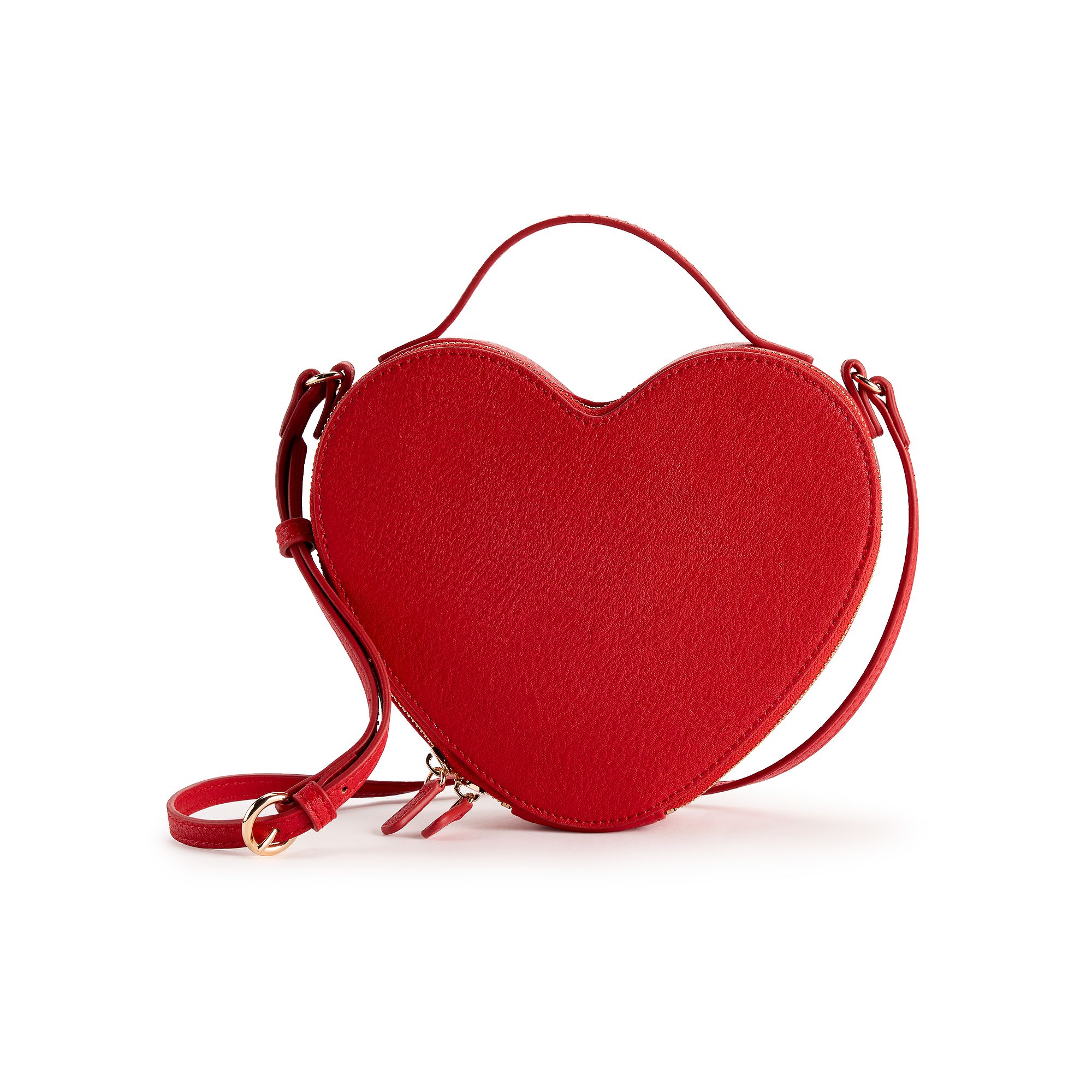 LC Lauren Conrad Love Heart-Shaped Crossbody Bag, Aster Red