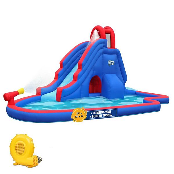 Sunny & Fun Inflatable Water Slide & Blow up Pool, Kids Water Park for