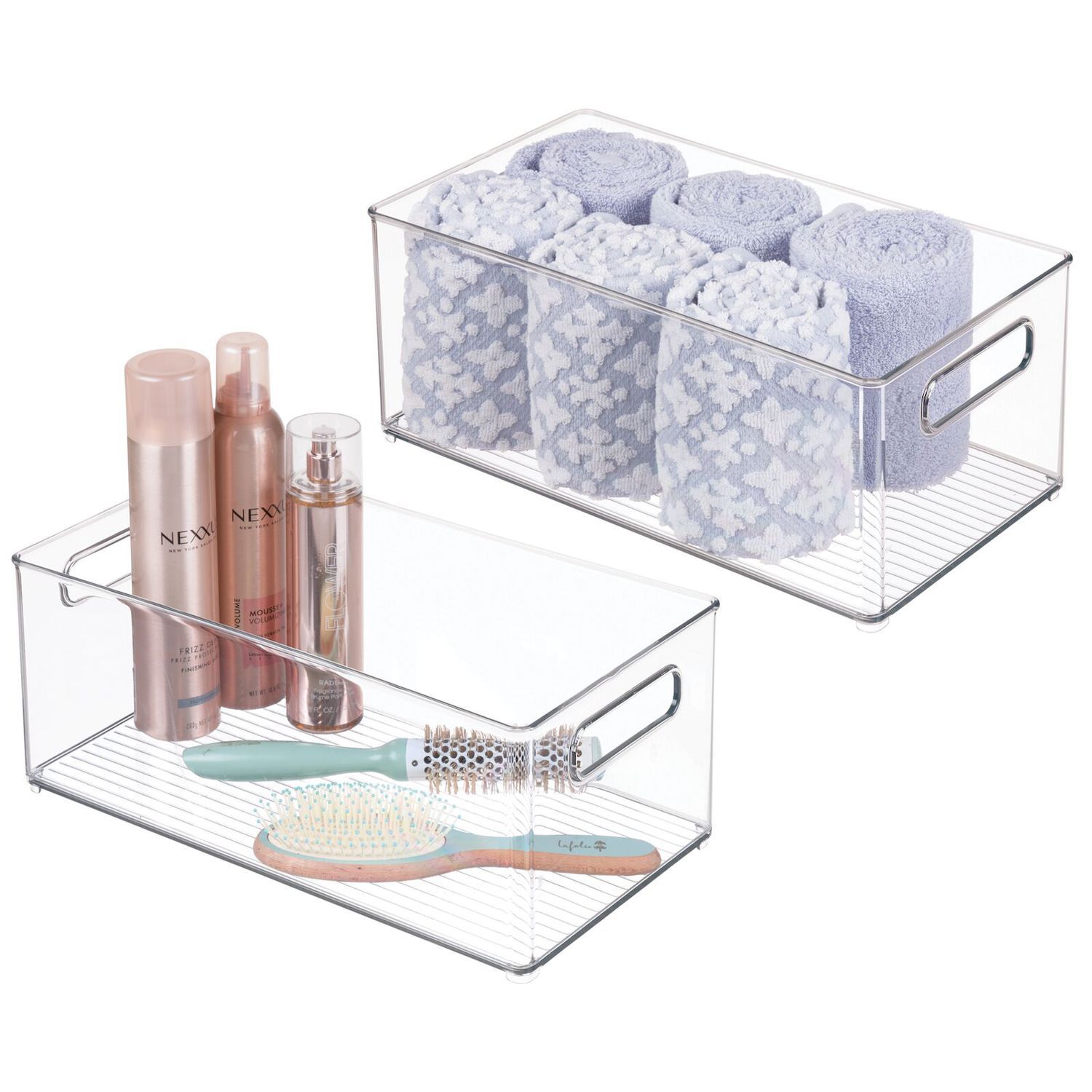 Plastic Jewelry Organizer, Hair Tie Container for Bathroom (4.5 x 6.9 In)