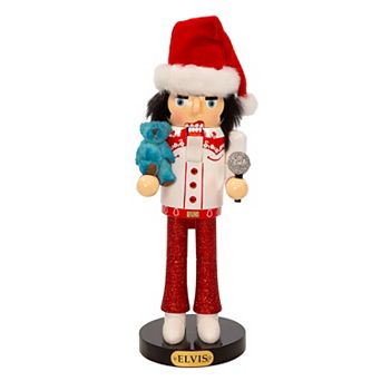 Kurt Adler 10" Elvis Presley with Teddy Bear Nutcracker