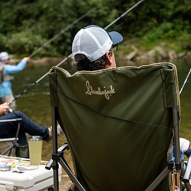 Slumberjack Glacier Basin XXL Hard Arm Director's Camp Chair with Beverage Holder