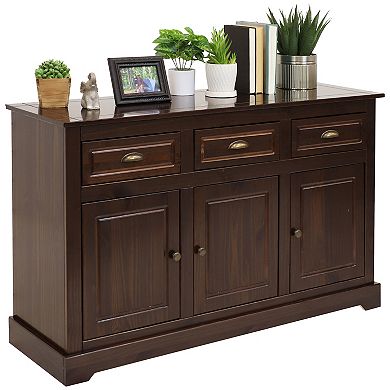Solid Pine Sideboard With 3 Drawers And 3 Doors