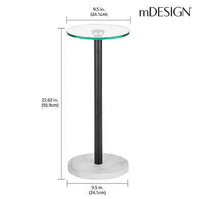 Nesting End Tables Circular Contemporary Decor By Lavish Home, Set Of 2 (Black