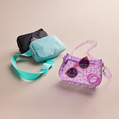 Girls' Elli by Capelli Printed Daises Jelly Crossbody Hobo Bag