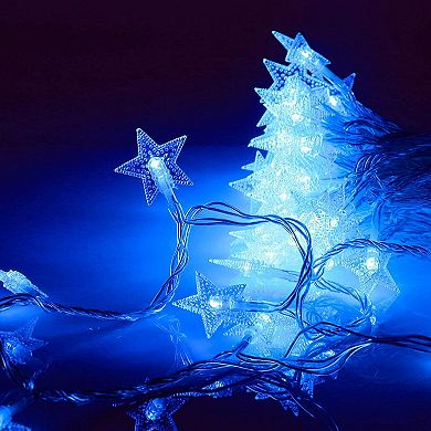 Twinkle Star 100ct Led Star String Lights, Plug In Fairy String Lights Waterproof, Indoor / Outdoor