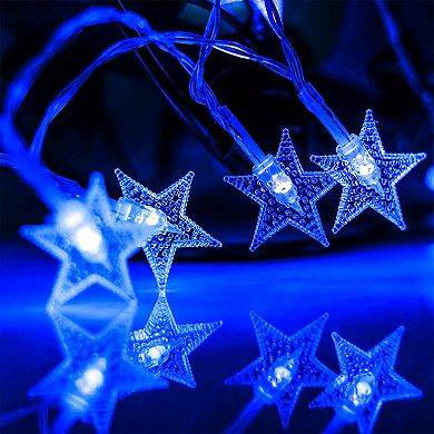 Twinkle Star 100ct Led Star String Lights, Plug In Fairy String Lights Waterproof, Indoor / Outdoor