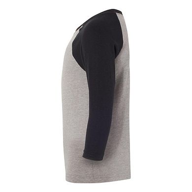 Next Level Youth Cvc Three-quarter Sleeve Raglan T-shirt