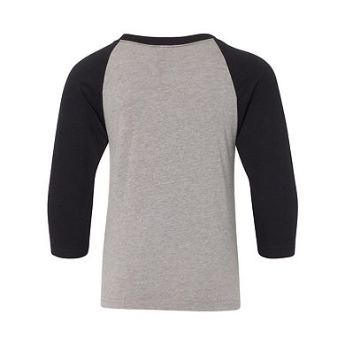 Next Level Youth Cvc Three-quarter Sleeve Raglan T-shirt