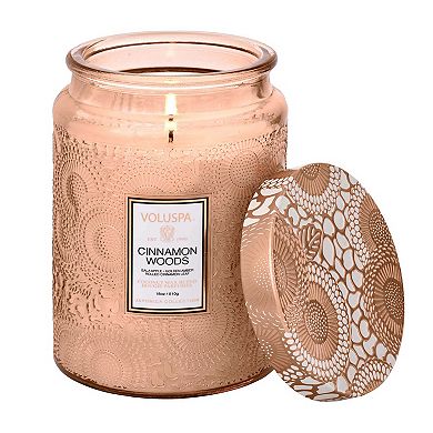 Cinnamon Woods Glass Jar Candle