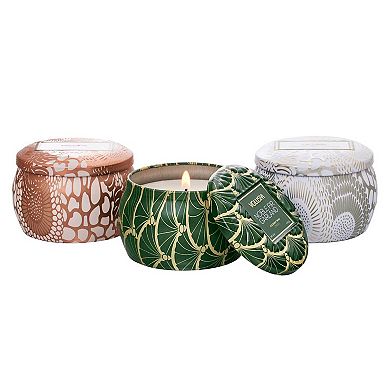 Metallic Glow Mini Tin Candle Trio