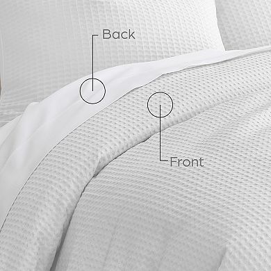 Gaiam Relax 3-piece Waffle Comforter & Sham Set