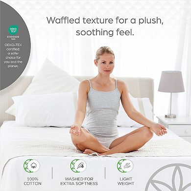 Gaiam Relax 3-piece Waffle Comforter & Sham Set