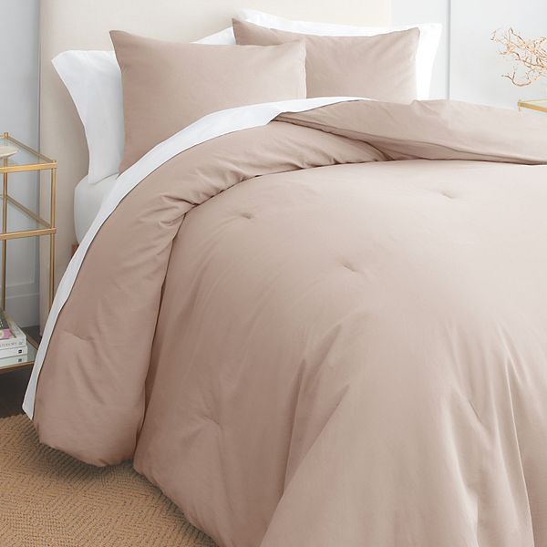 GAIAM Relax 100% Cotton Garment Washed Ribbed 3pc Comforter Set