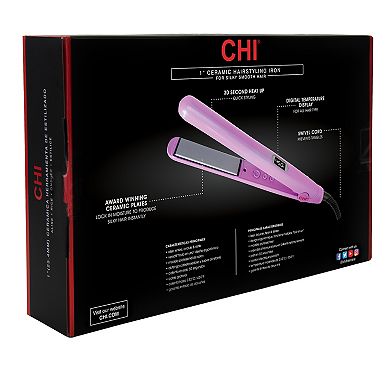 CHI Digital Silver Ceramic 1-in. Hairstyling Iron