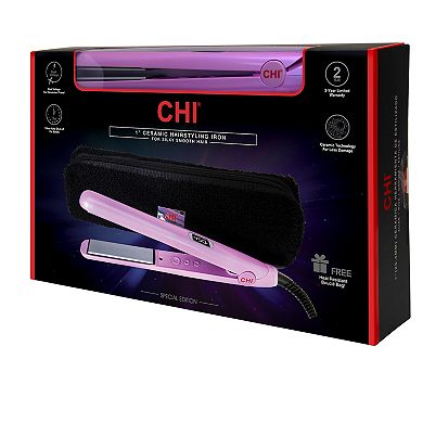 CHI Digital Silver Ceramic 1-in. Hairstyling Iron