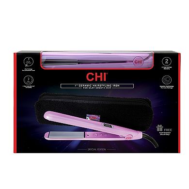 CHI Digital Silver Ceramic 1-in. Hairstyling Iron