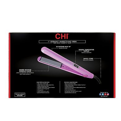 CHI Digital Silver Ceramic 1-in. Hairstyling Iron