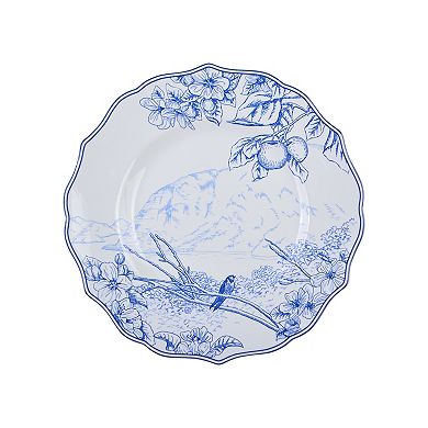 222 Fifth Hudson Valley Blue Decal 12-pc. Dinnerware Set