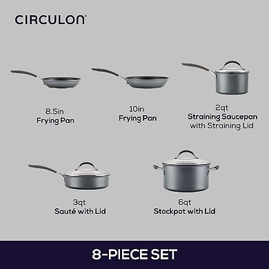 Circulon A1 Series 8-pc. Nonstick Cookware Set with ScratchDefense Technology